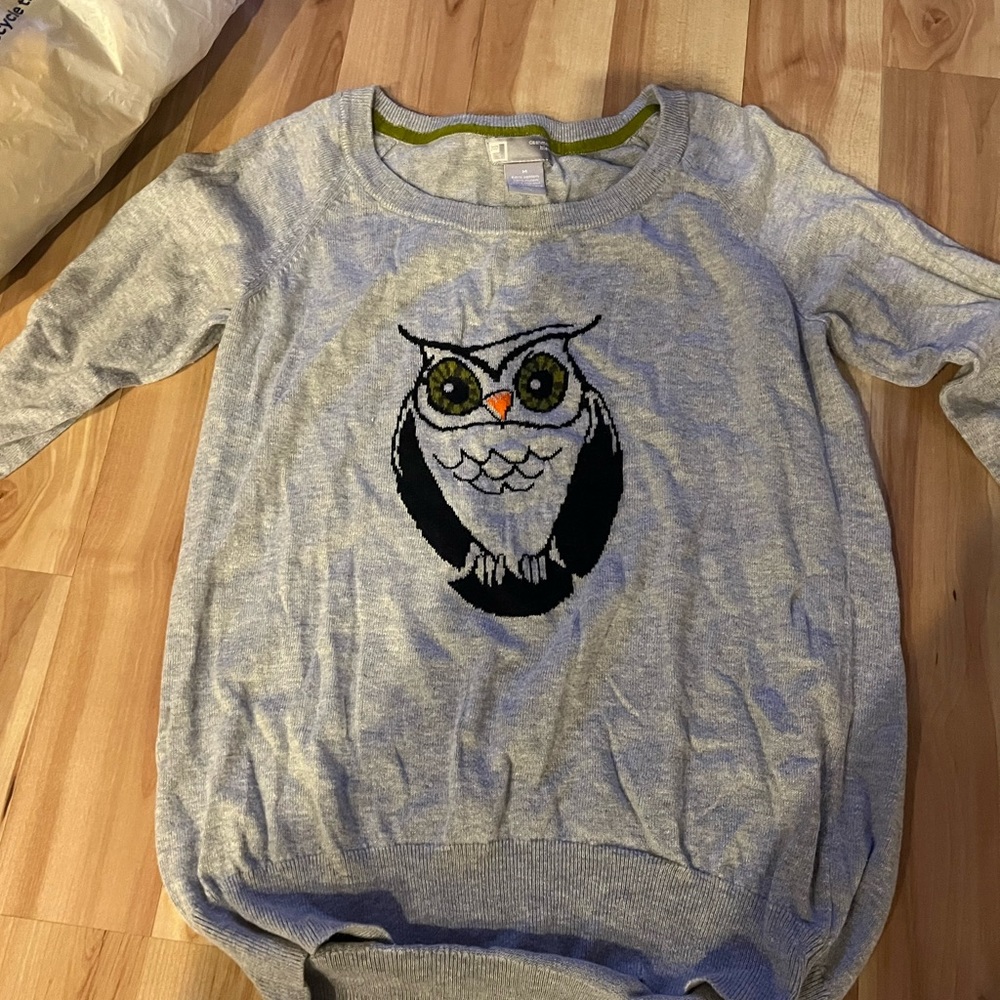 Super cute owl cashmere sweater
